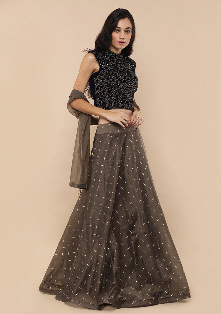 Koskii beige Lehenga-Koskii