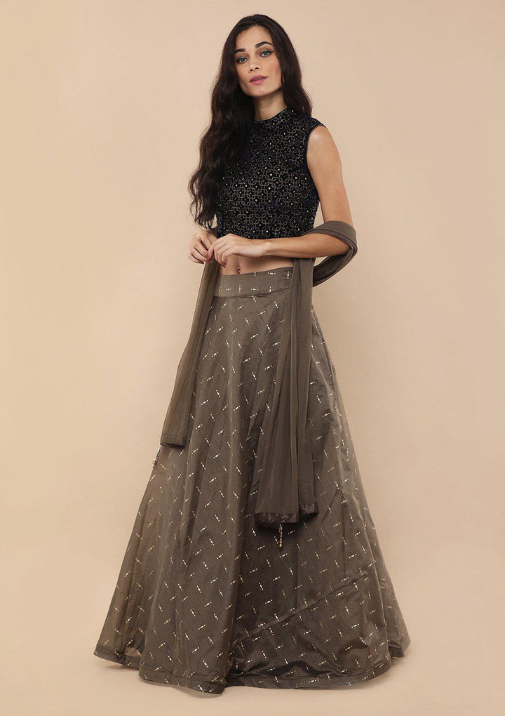 Koskii beige Lehenga-Koskii