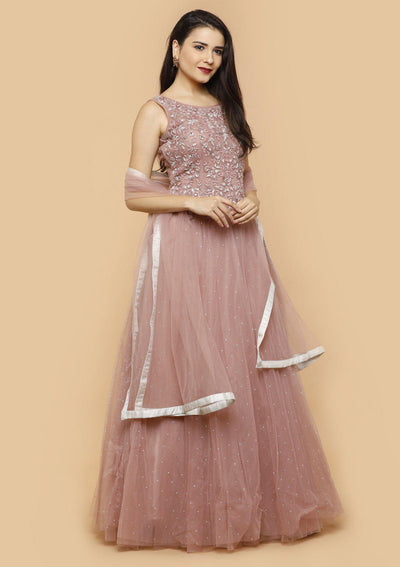 Lilac Pearl Net Designer Gown-Koskii