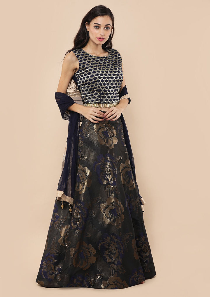 Koskii Brocade Lehenga-Koskii