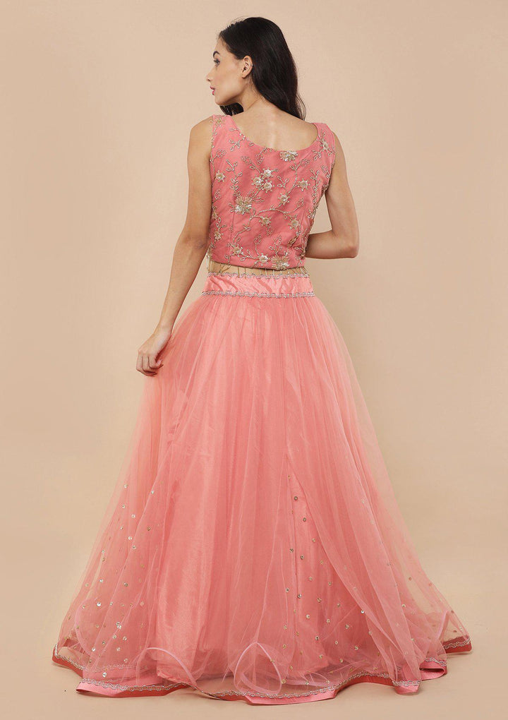 Koskii Pink Lehenga-Koskii