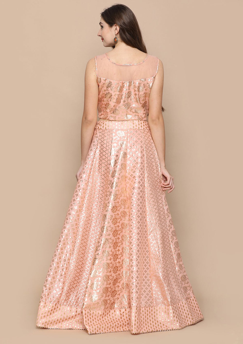Pink Zardozi Work Brocade Designer Lehenga-Koskii