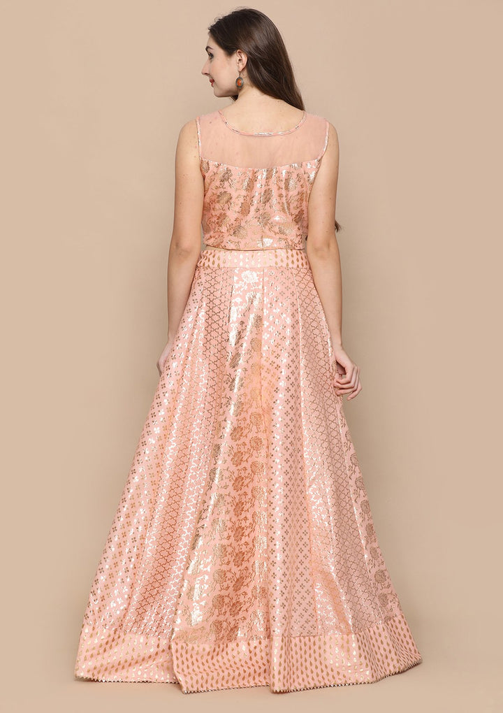 Pink Zardozi Work Brocade Designer Lehenga-Koskii