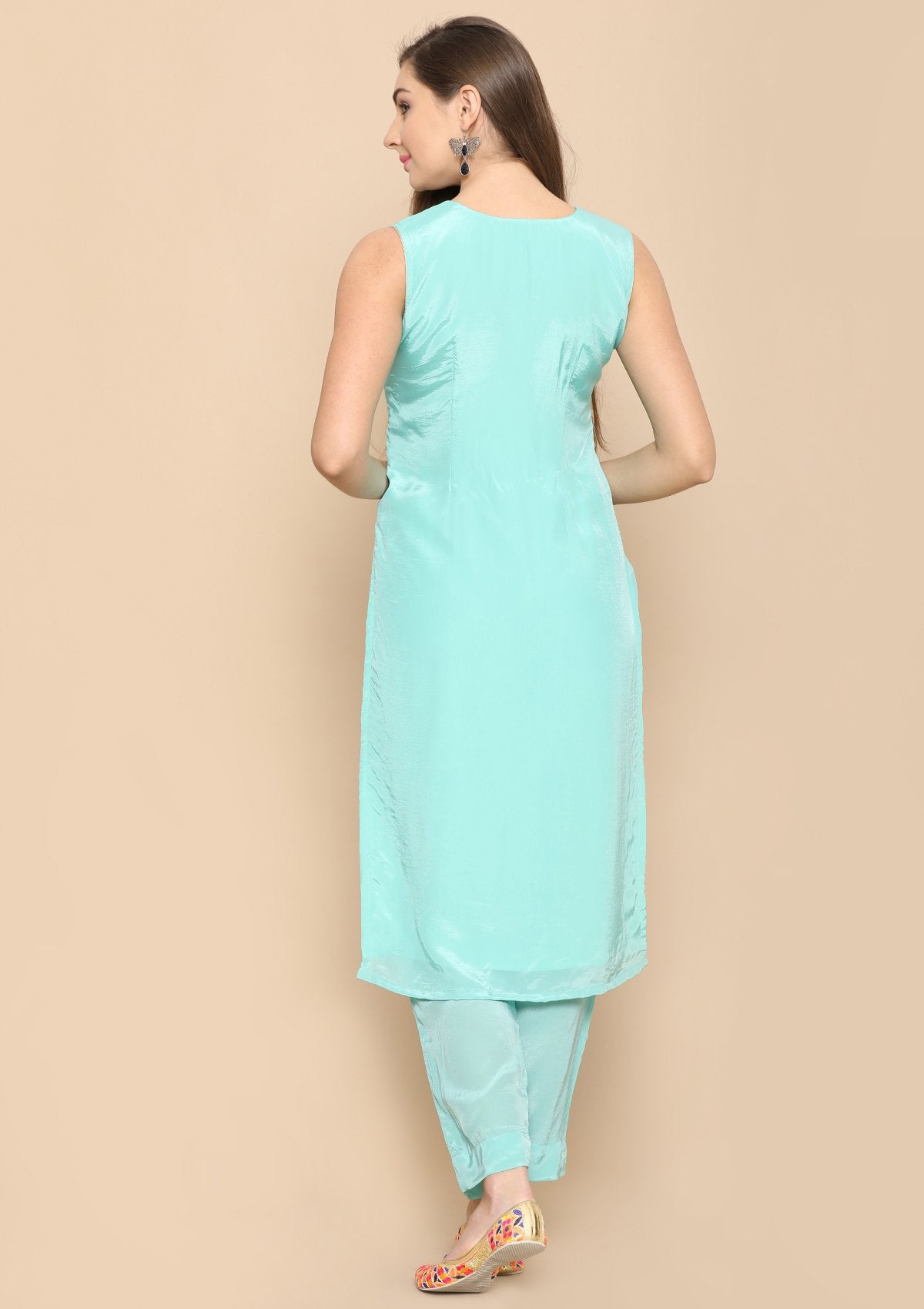 Green South Silk Designer Salwar Suit-Koskii