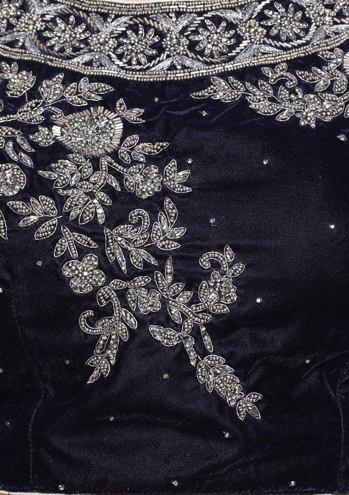 Grey Ready to Drape Designer Saree-Koskii