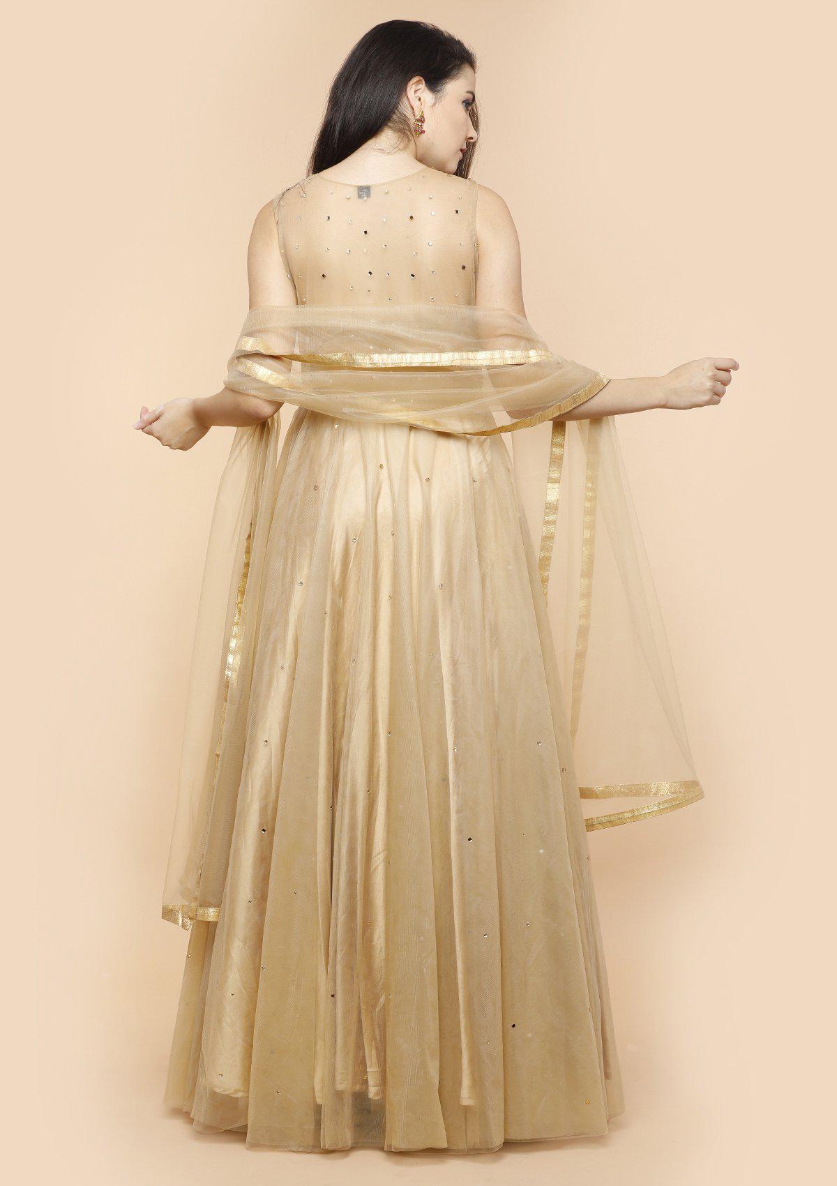 Gold Stonework Net Designer Gown-Koskii
