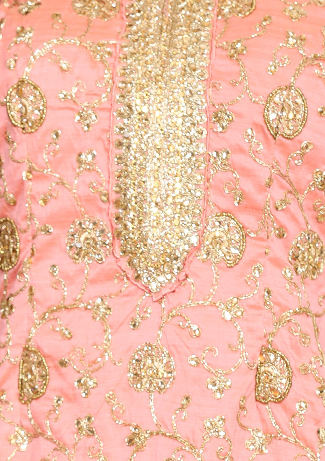 Pink and gold designer salwar suit-Koskii