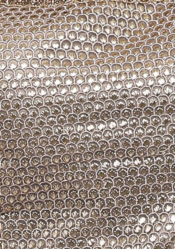 Grey Thread Work Net Designer Lehenga-Koskii