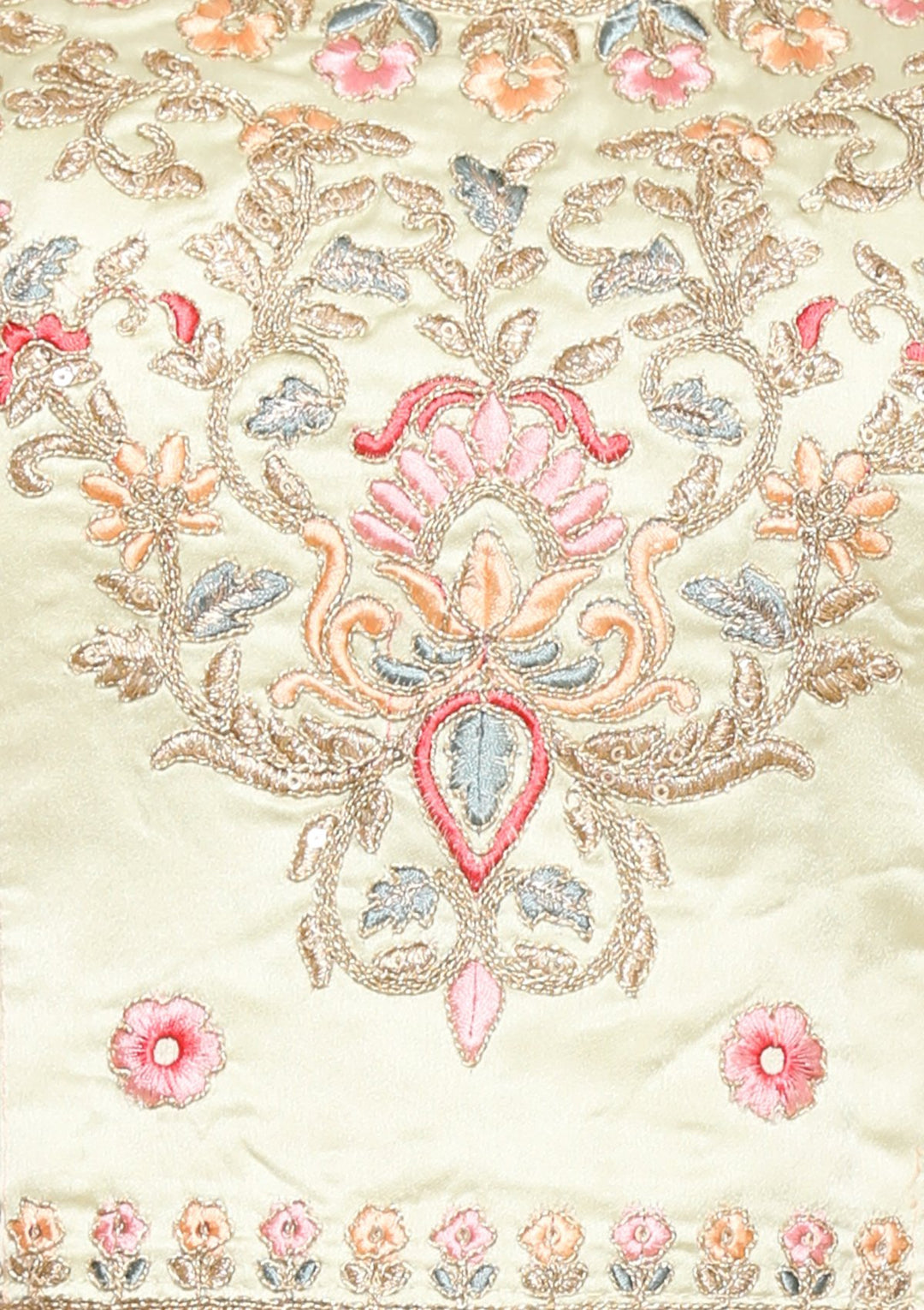 Pista Green Micro-Stone Work Net Designer Lehenga-Koskii