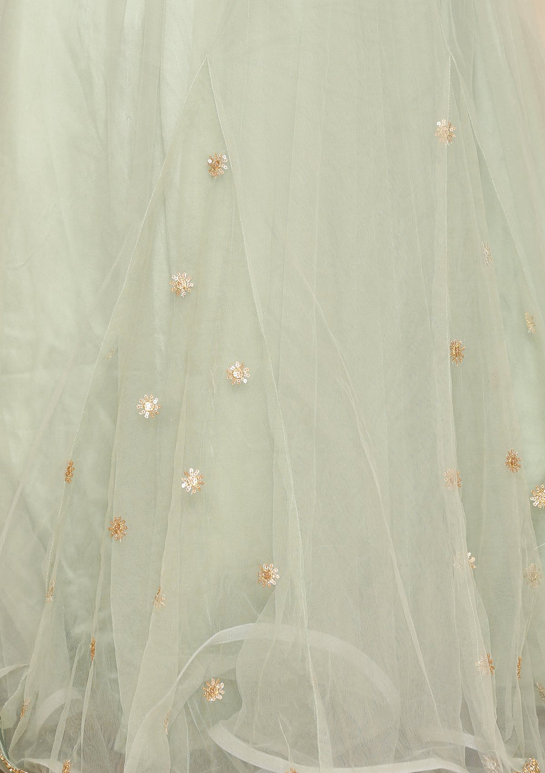 Green Zari Work Net Designer Lehenga-Koskii