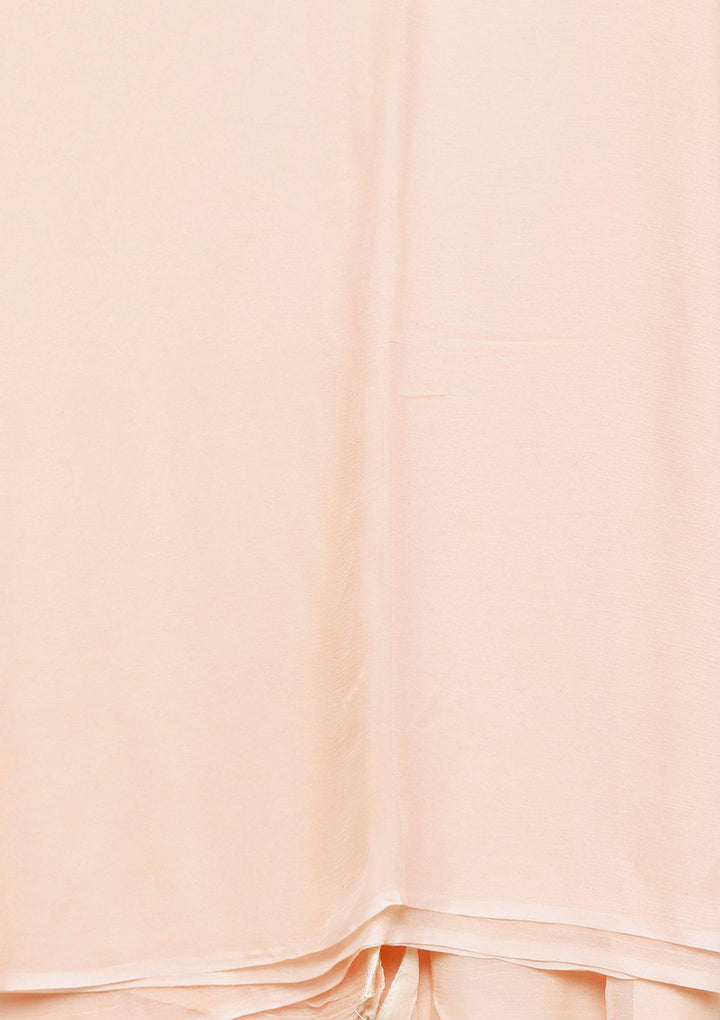 Peach Pearlwork Net Designer Salwar Suit-Koskii