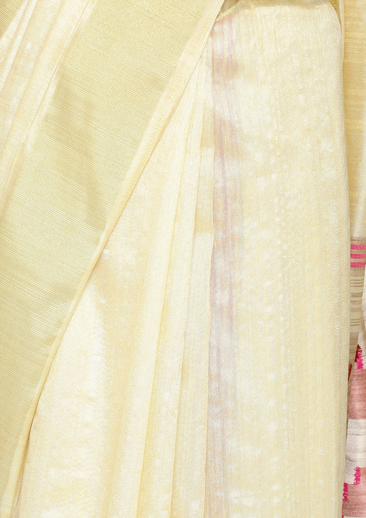 Multi Color Zariwork Art Silk Designer Saree-Koskii