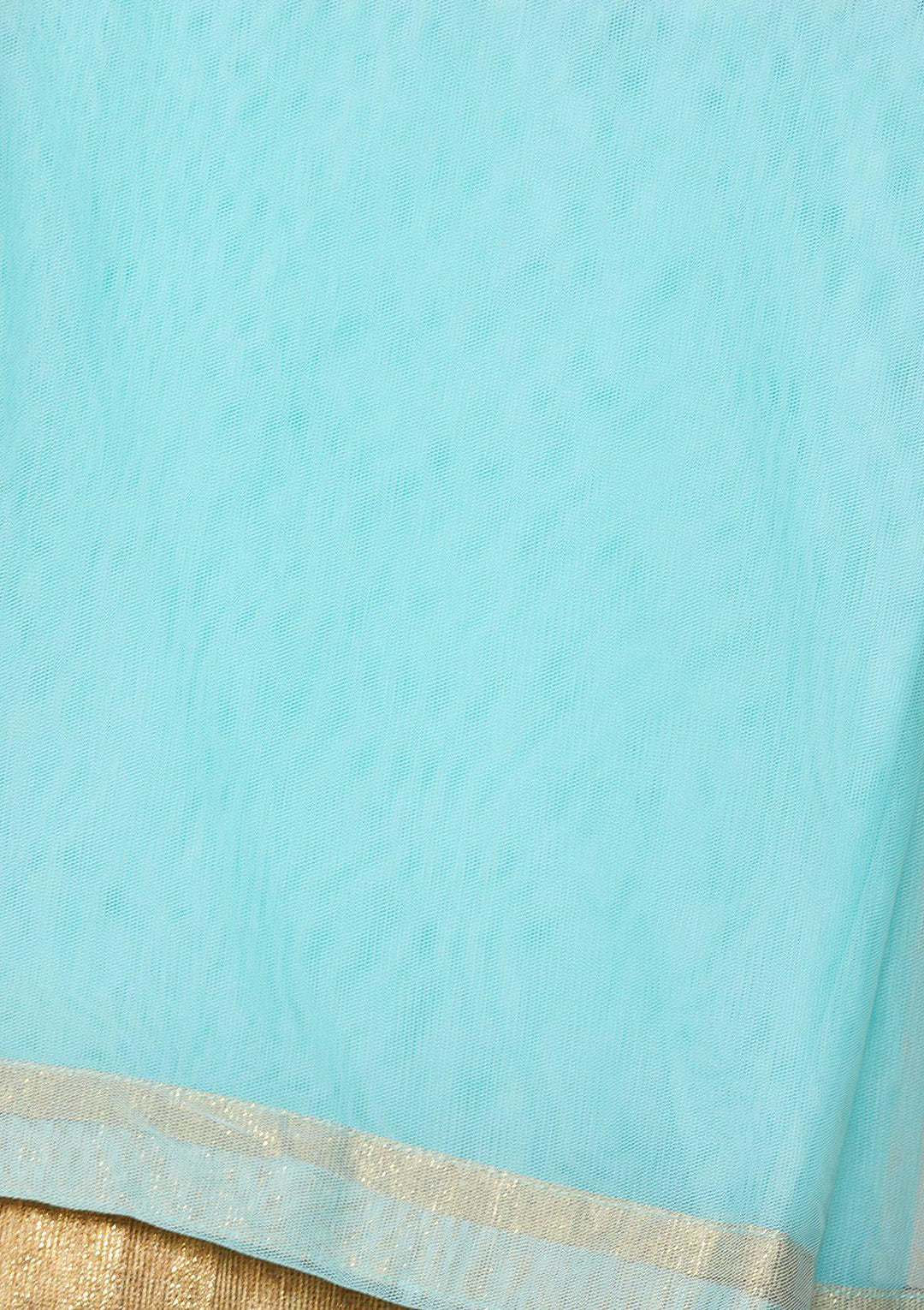 Ice Blue Cutdana Raw-silk Designer Lehenga-Koskii