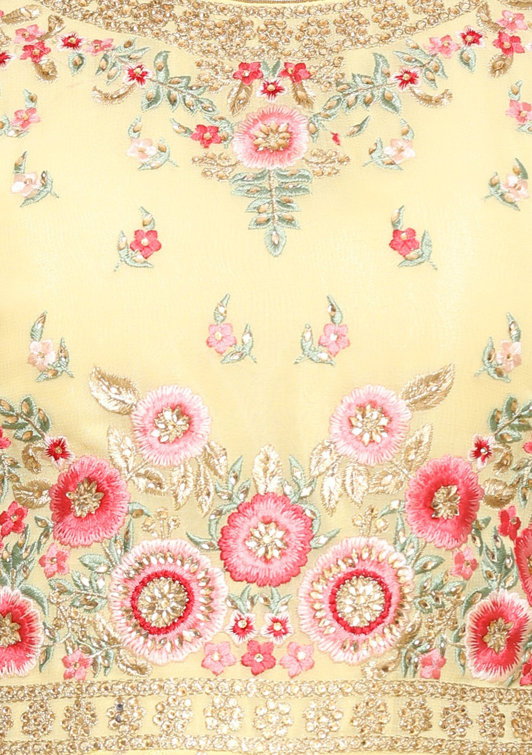 Yellow Thread Work Net Designer Sharara-Koskii