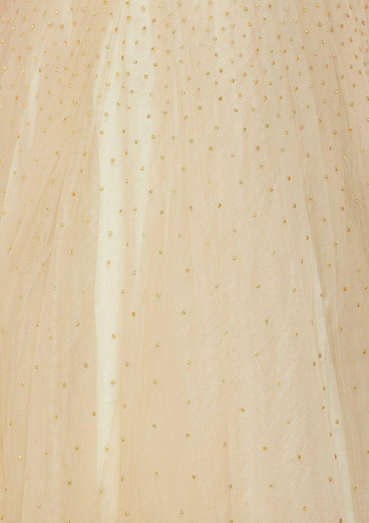 Sage Green Stonework Net Designer Gown-Koskii
