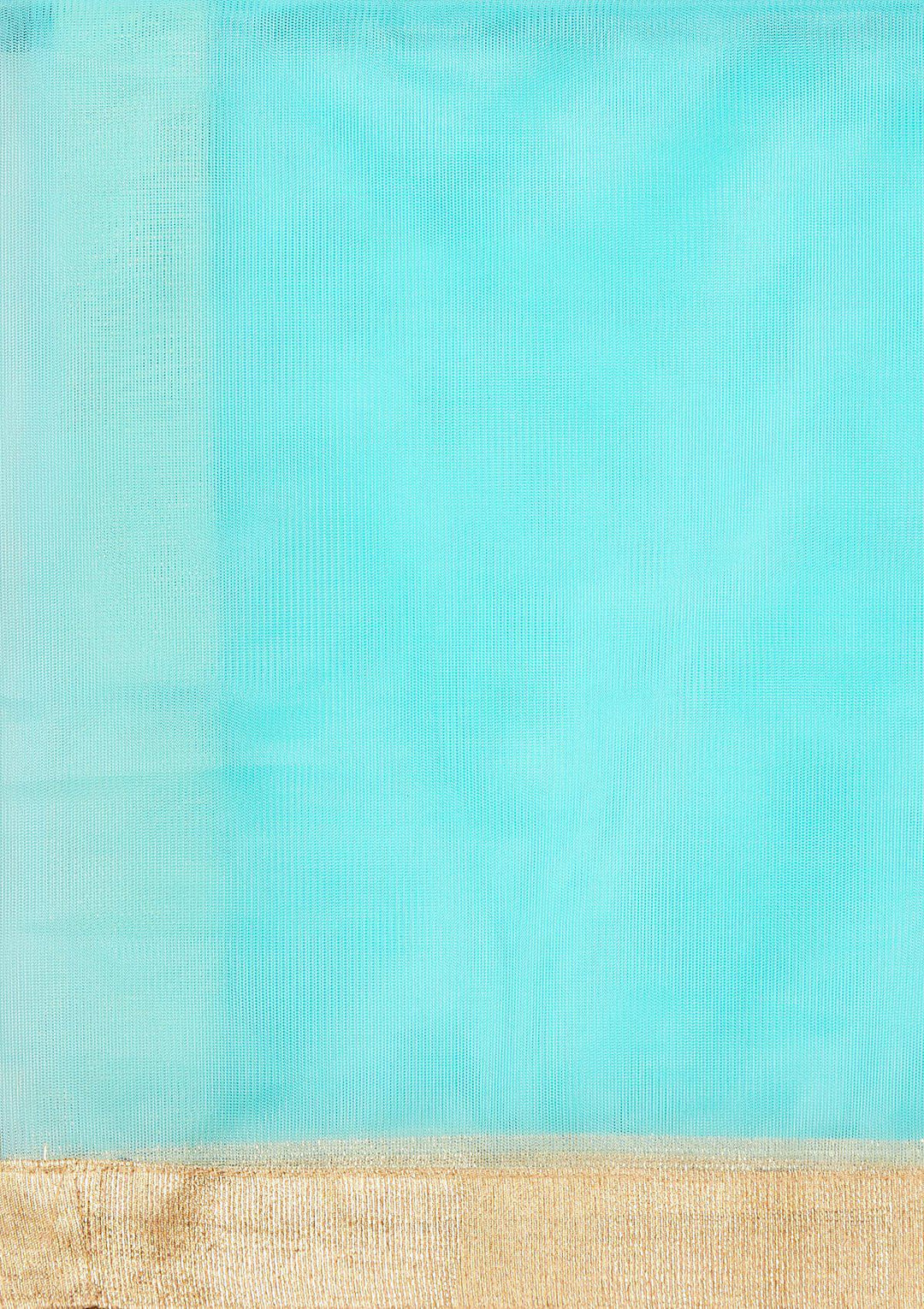 Cyan Sequinned Net Designer Lehenga-Koskii