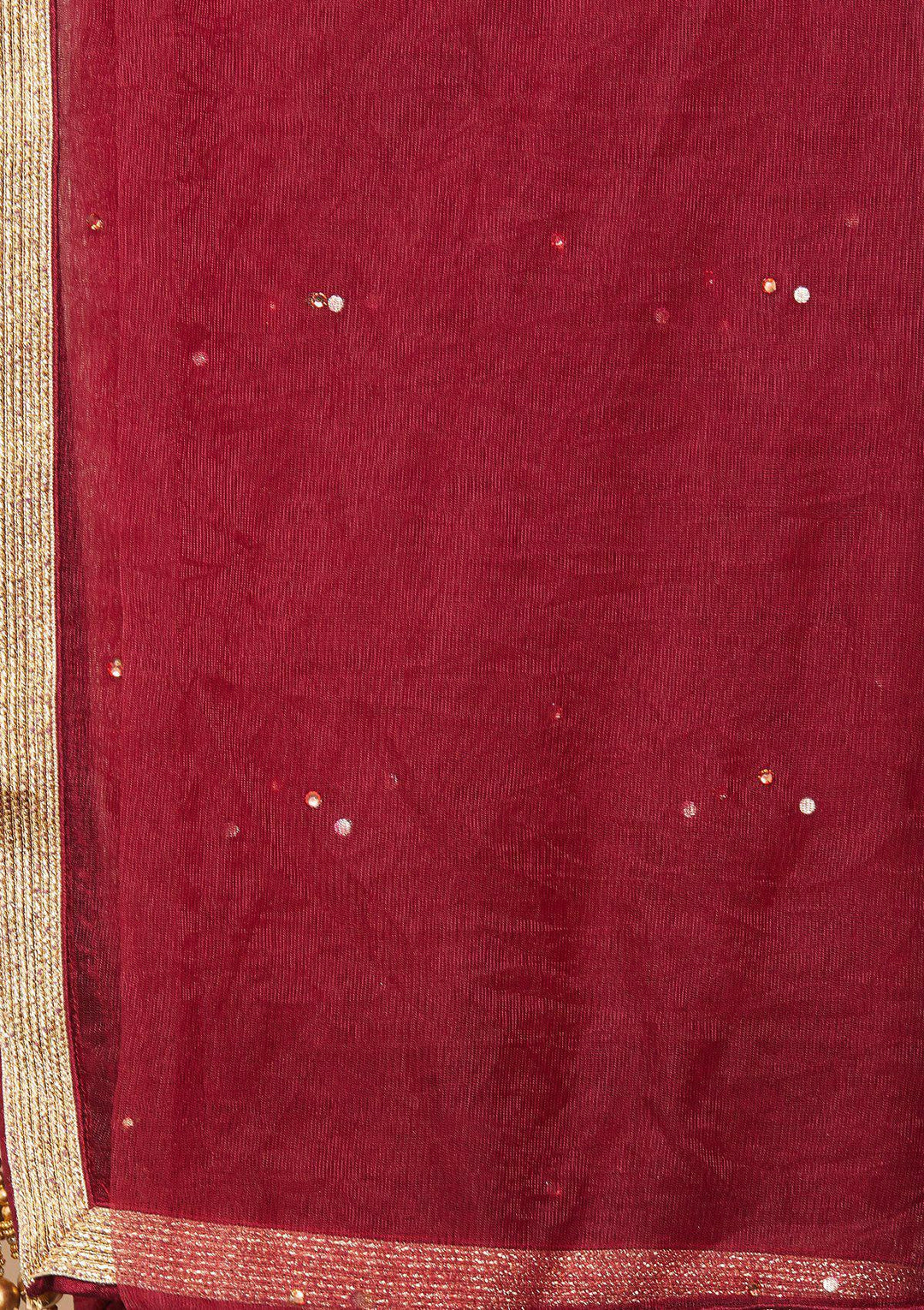Crimson Stonework Raw-silk Designer Lehenga-Koskii
