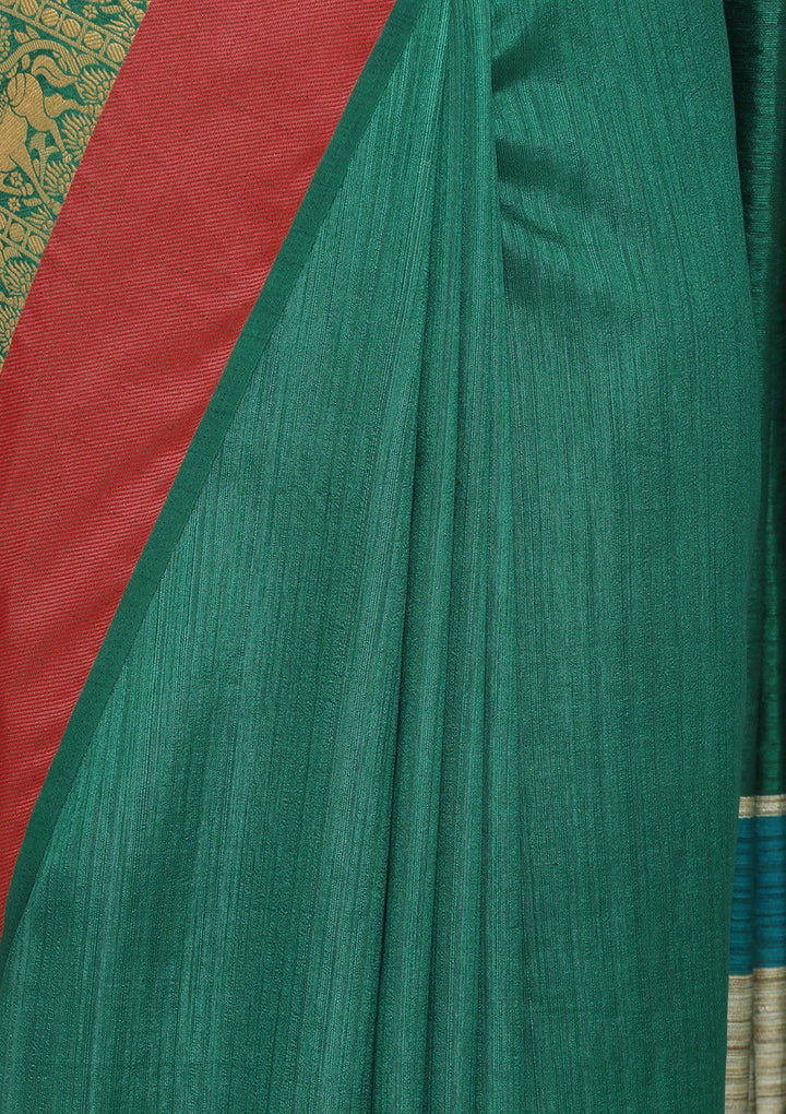 Multi Color Zariwork Art Silk Designer Saree-Koskii