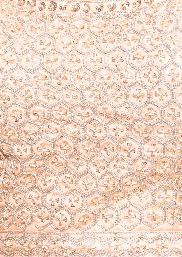 Pink Banarasi Silk Designer Lehenga-Koskii