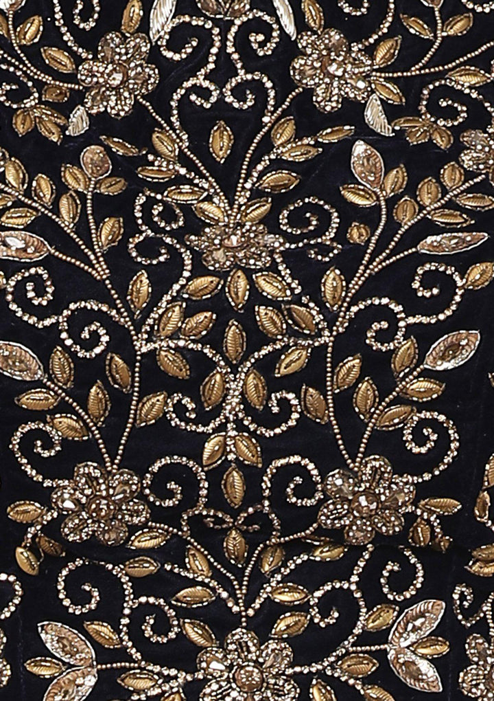 Koskii Teal Green Lehenga-Koskii