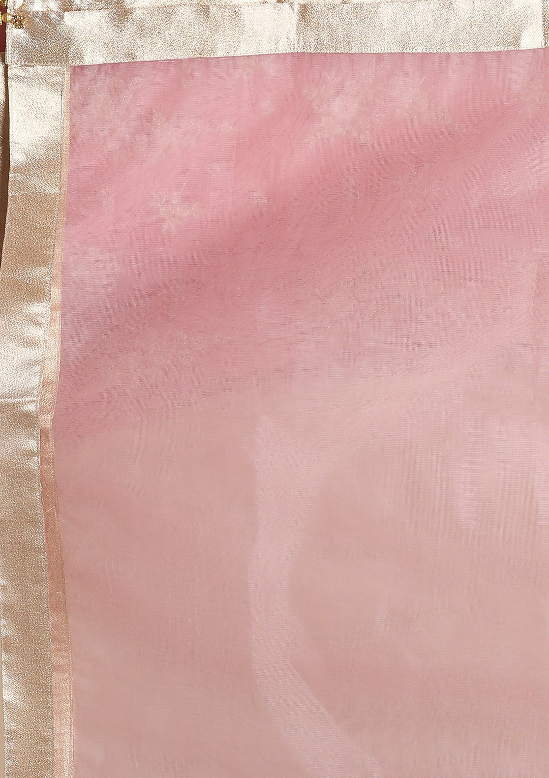 Pink Zari Work Silk Designer Lehenga-Koskii
