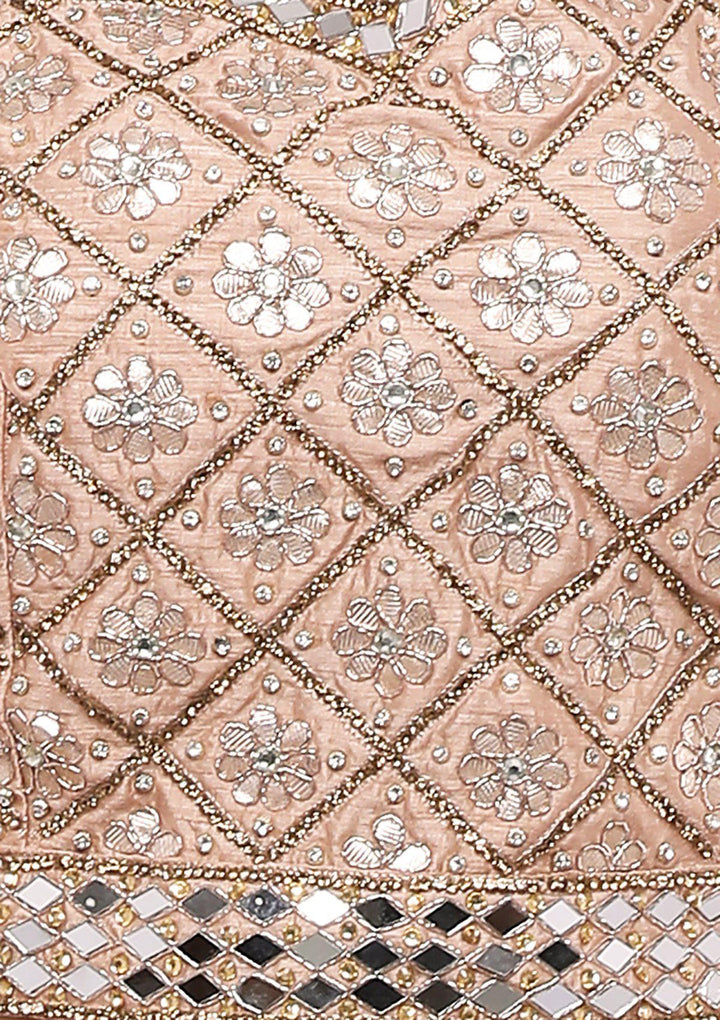 Dusty Rose Tissue Designer Lehenga-Koskii