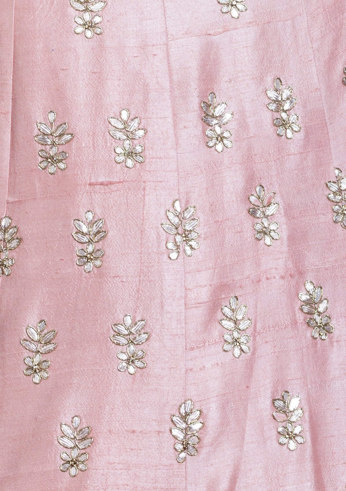 Peach Floral Stonework Silk Designer Lehenga-Koskii