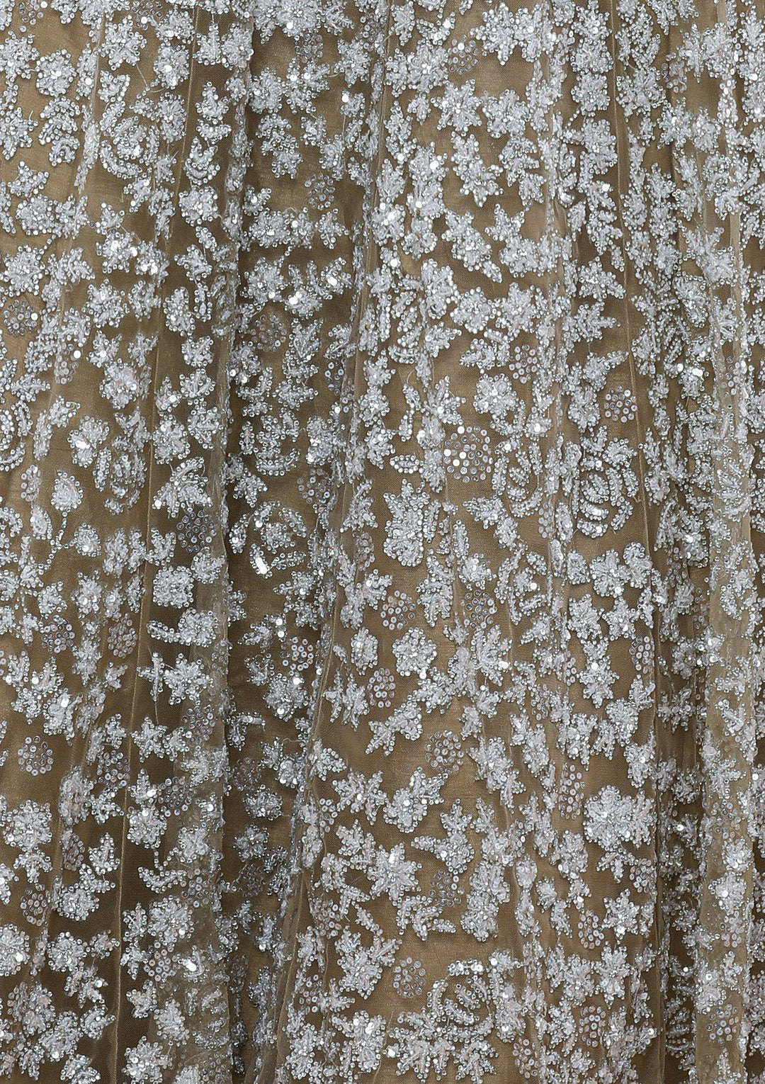 Sparkling Silver Embellished Designer Lehenga-Koskii