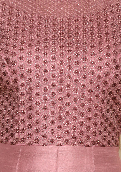 Muave Thread Work Satin Designer Gown-Koskii