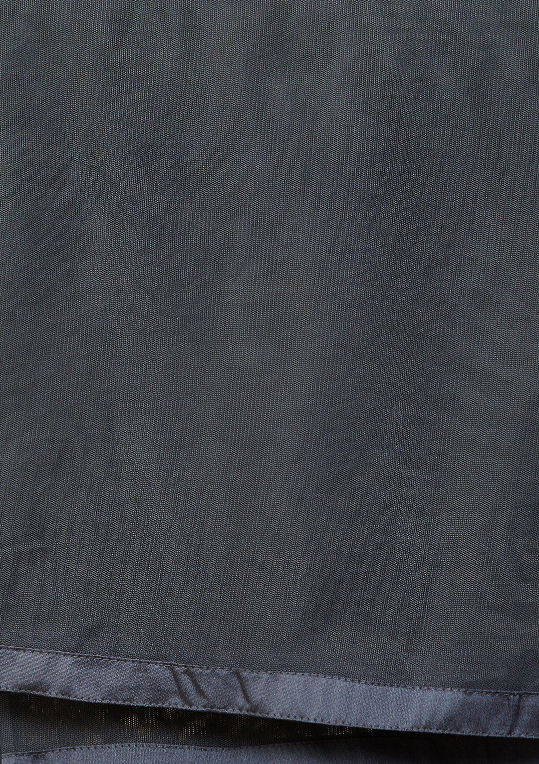 Grey Stonework Taffeta Silk Designer Gown-Koskii