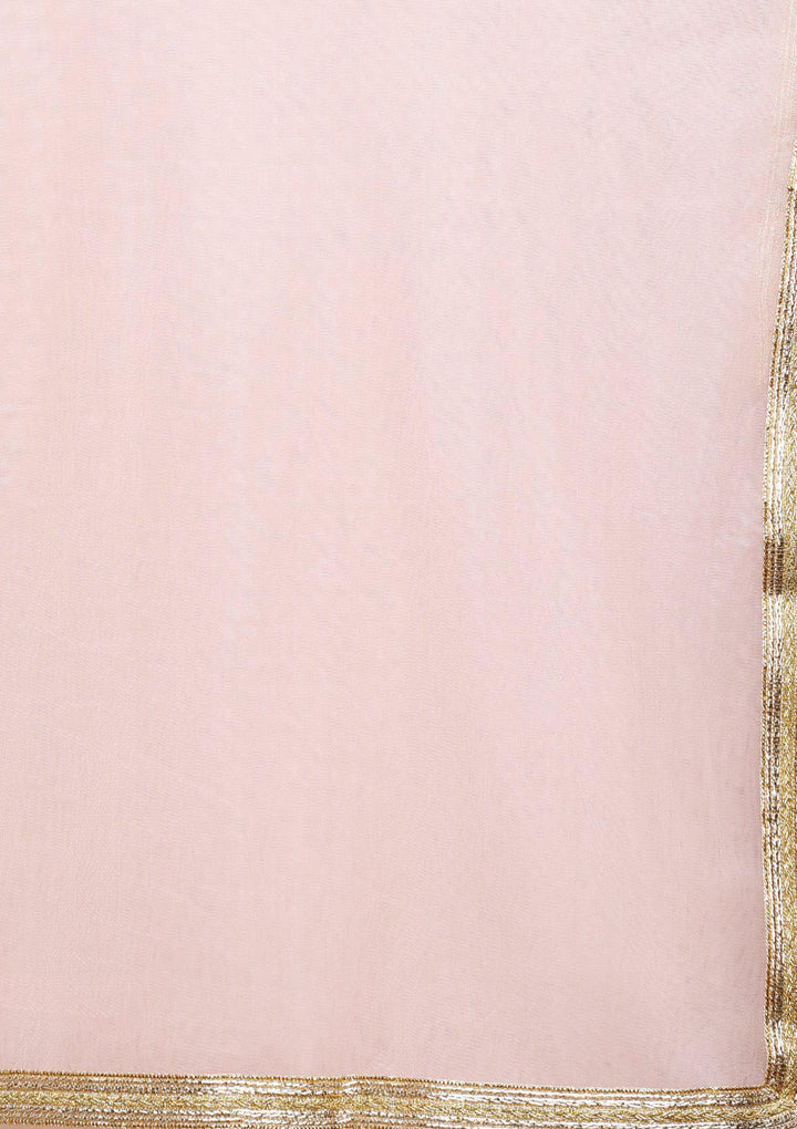 Pink Pearlwork Net Designer Lehenga-Koskii