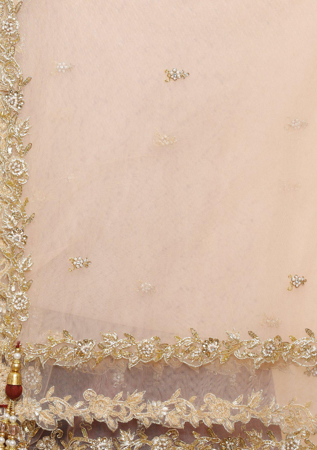 KOSKII rawsilk maroon and pink bridal lehenga-Koskii