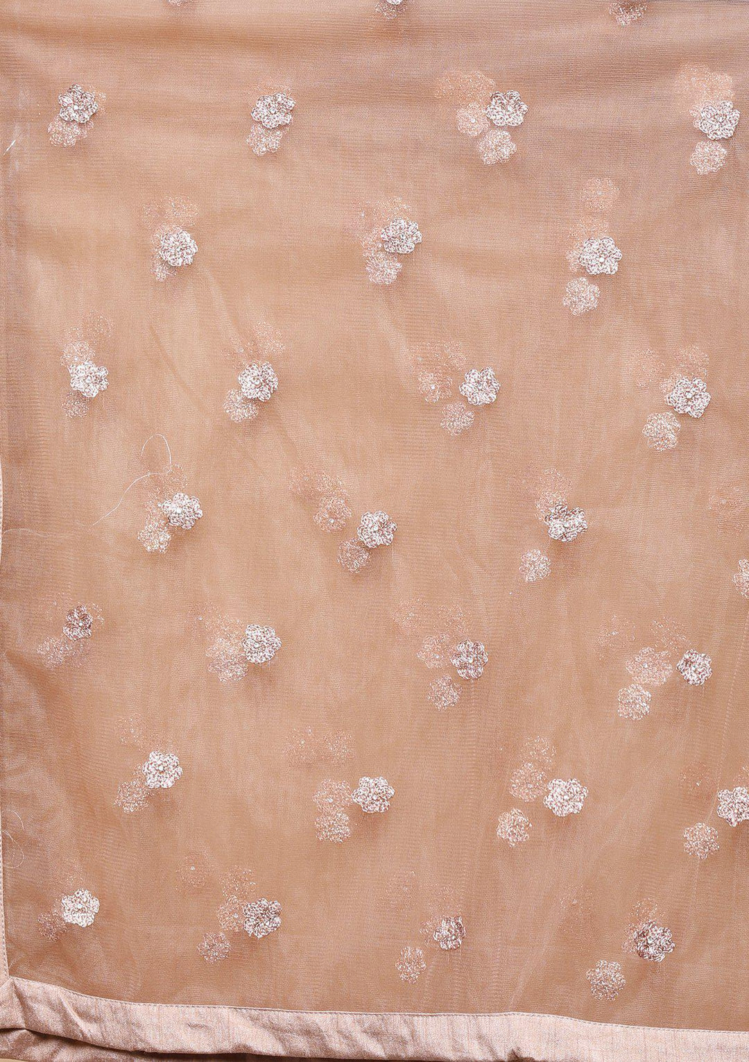 Dusty Rose Threadwork Net Designer Lehenga-Koskii