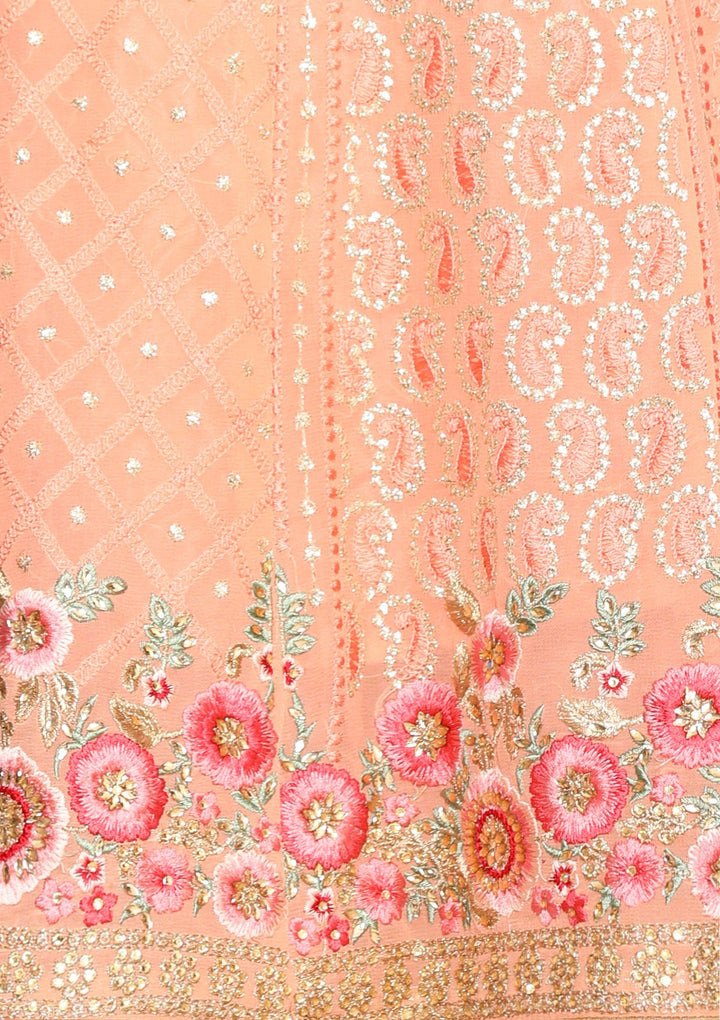 Peach Thread Work Net Designer Sharara-Koskii