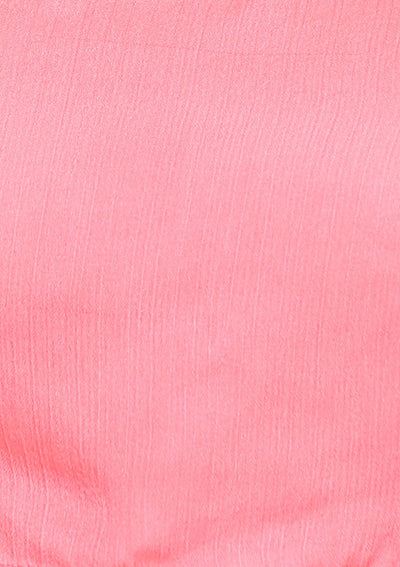 Pink Mirrorwork Georgette Designer Saree-Koskii