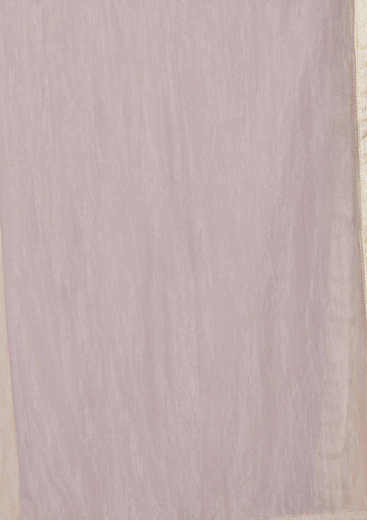 Grey Zariwork Net Designer Gown-Koskii