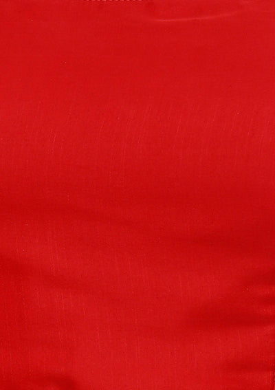 Red and Gold Cutdana Satin Designer Saree-Koskii