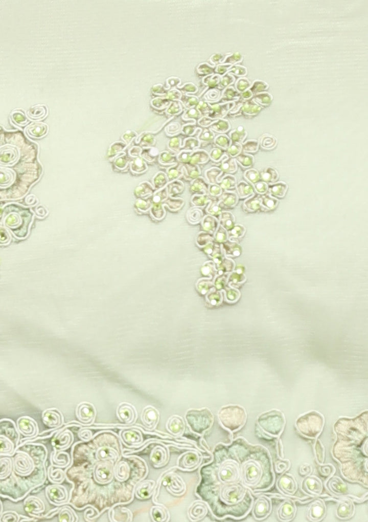 Pista Green Thread Work Designer Lehenga-Koskii