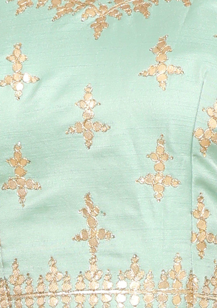 Sea Green And Rani pink designer Lehenga-Koskii
