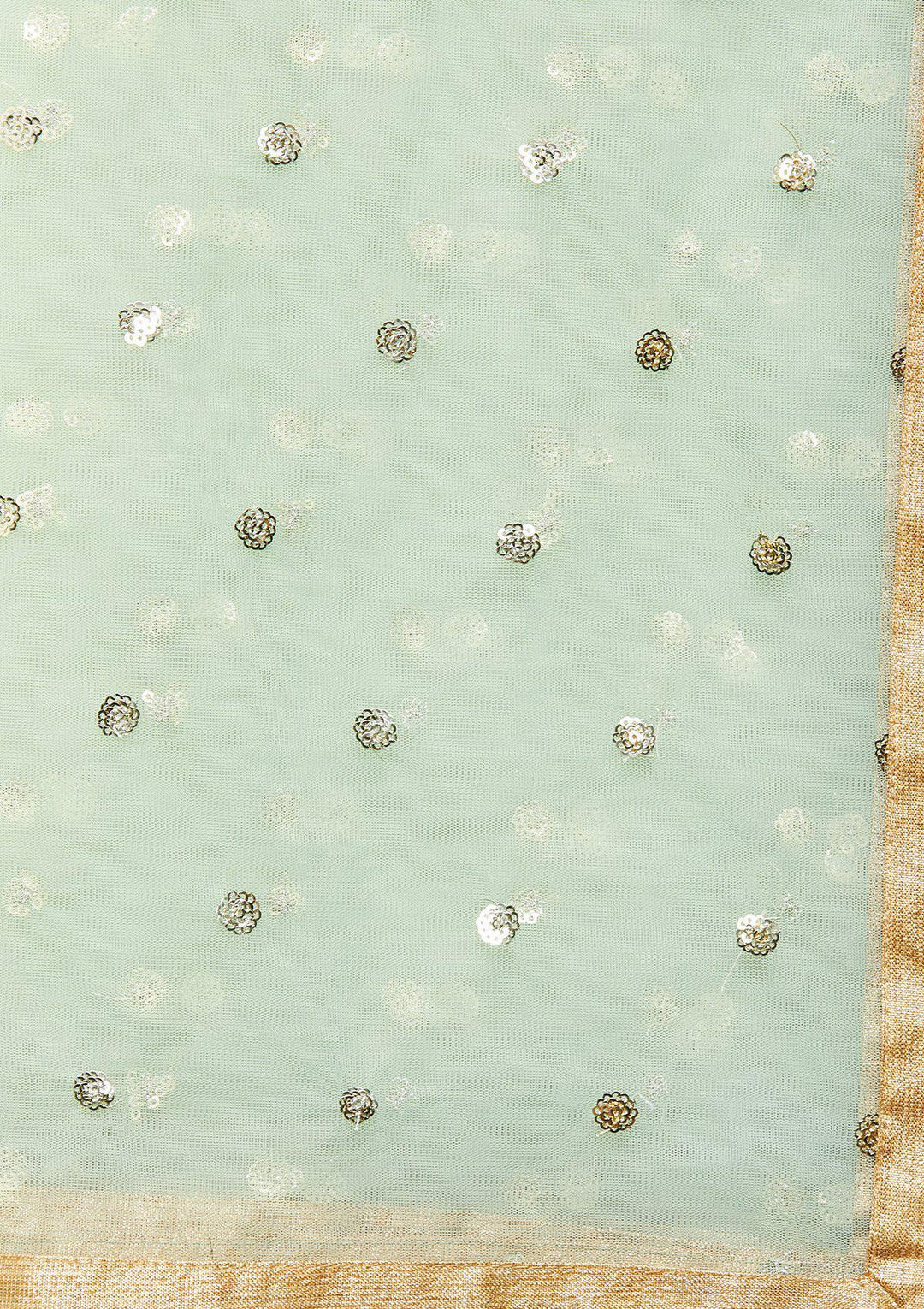 Mint Green Zariwork Net Designer Lehenga-Koskii