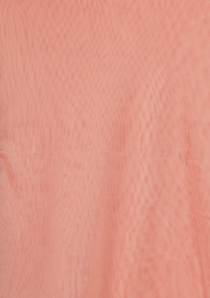 Pink Chequered Pearl Net Designer Lehenga-Koskii
