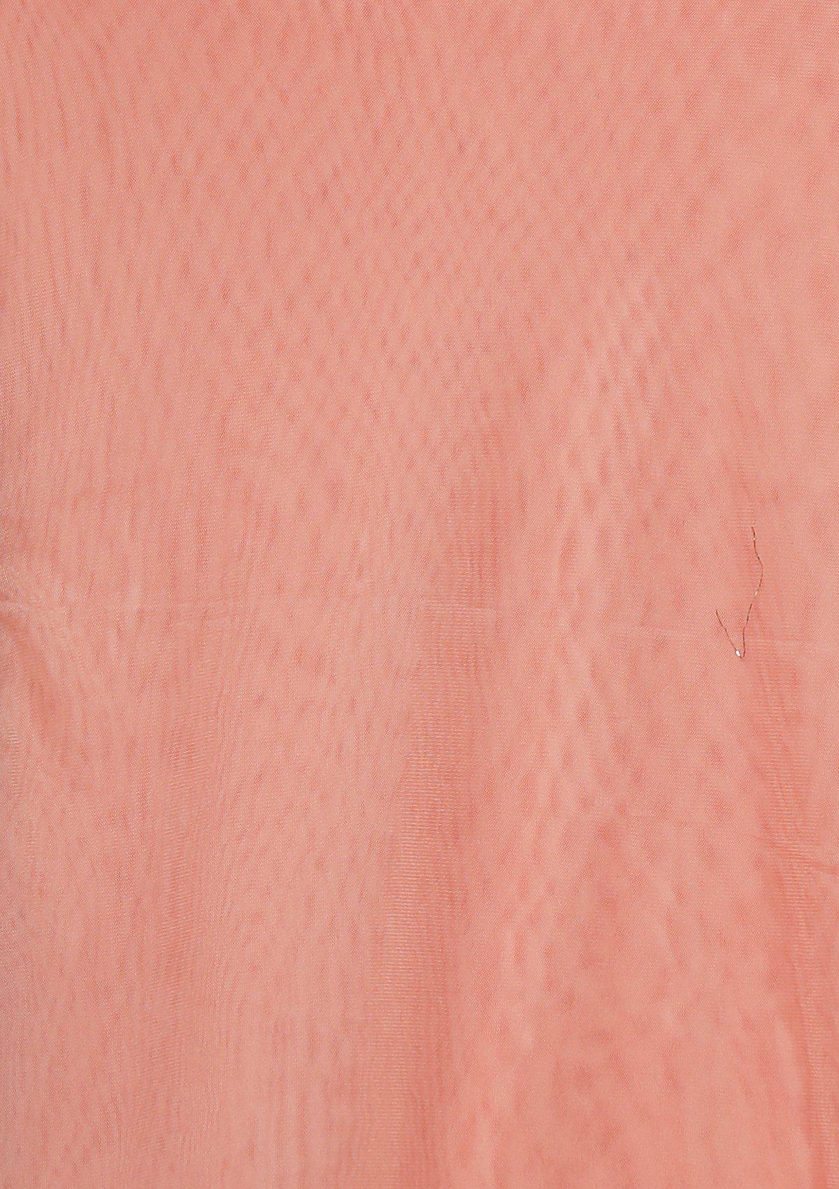 Pink Chequered Pearl Net Designer Lehenga-Koskii