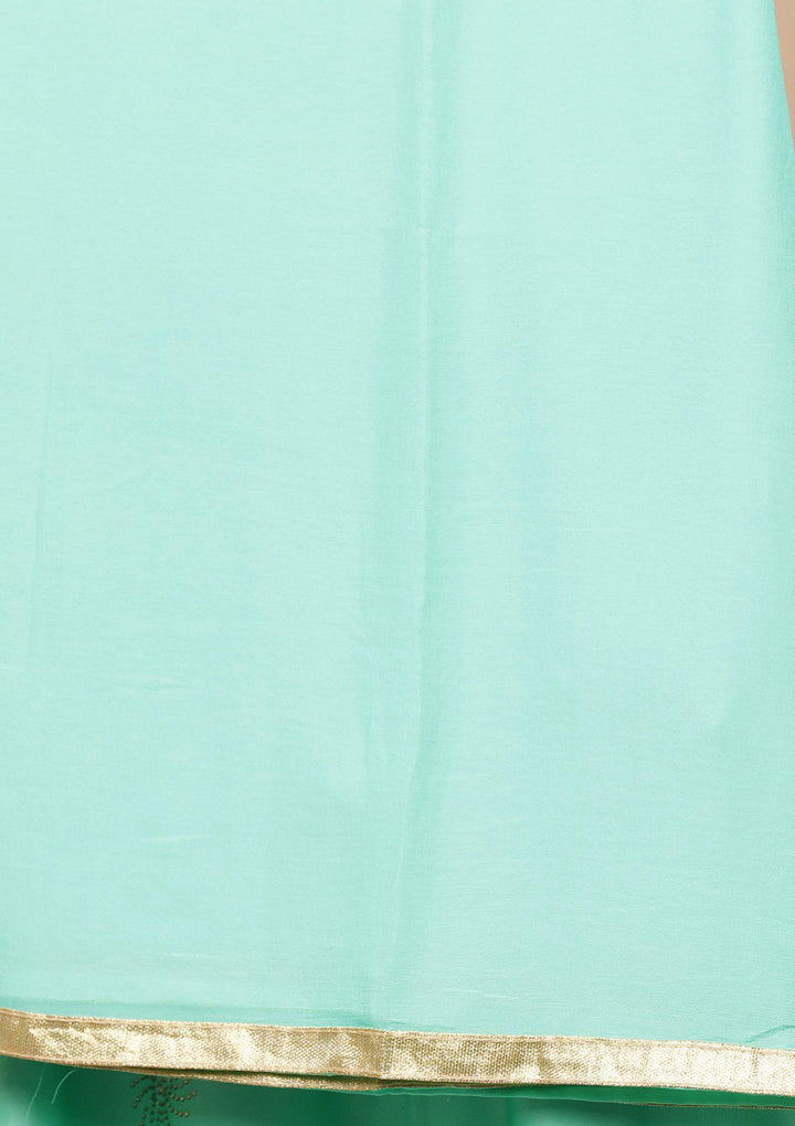 Fern Green Zari Designer Salwar Suit-Koskii