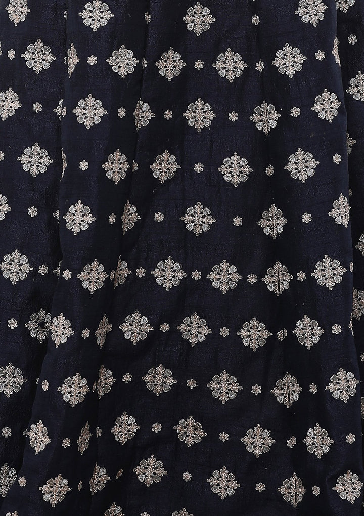 Koskii Navy Blue Bridal Lehenga-Koskii