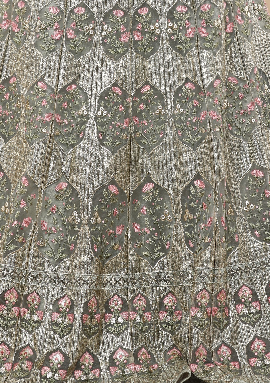 Koskii Teal Green Lehenga-Koskii