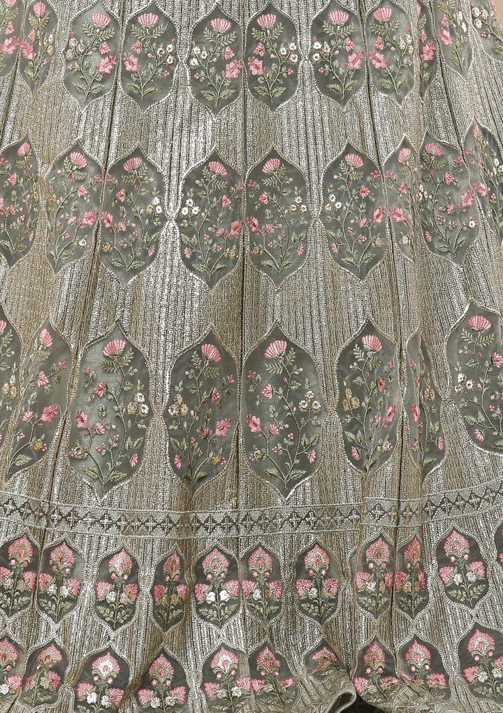 Koskii Teal Green Lehenga-Koskii