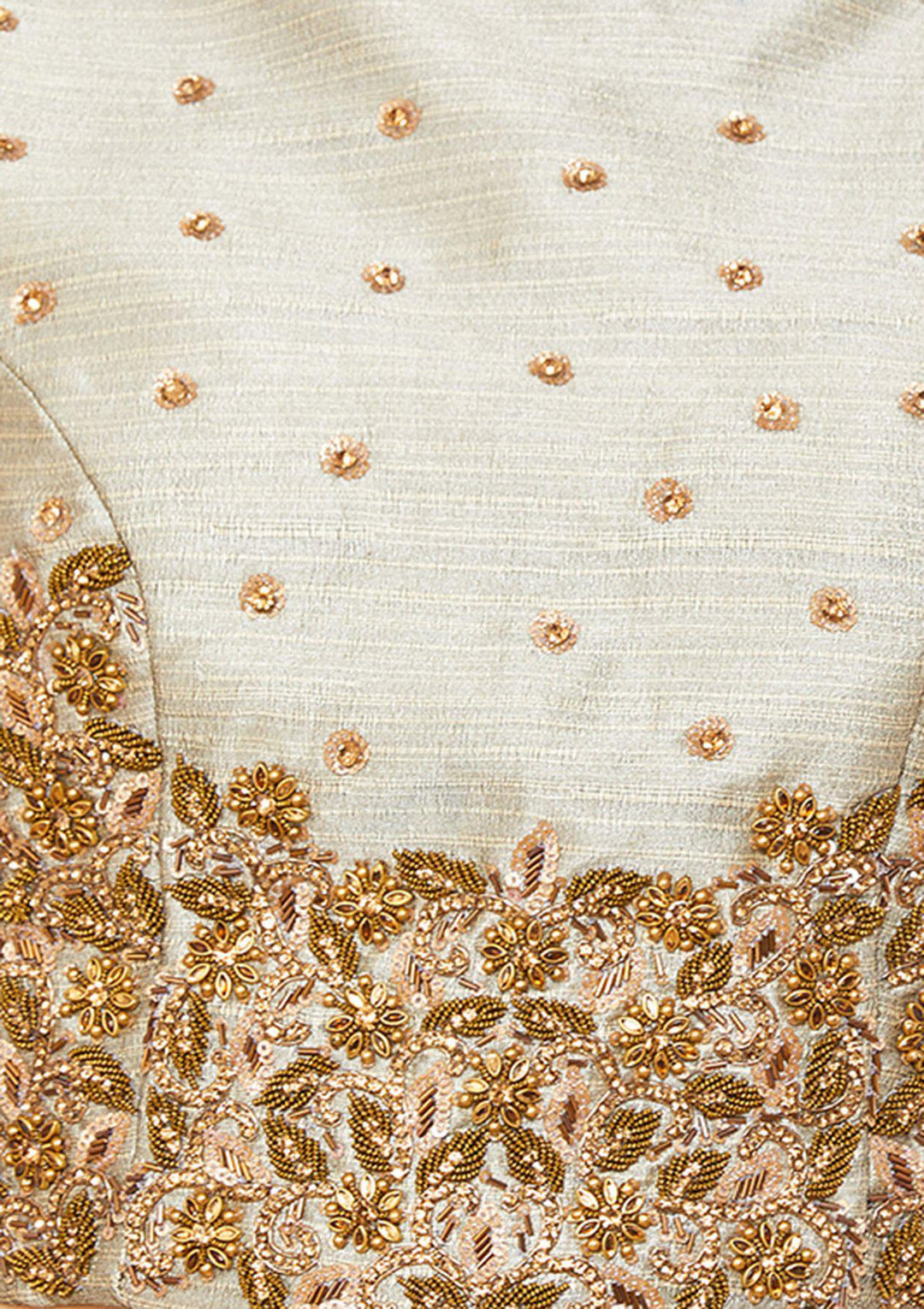 Silver Stonework Rawsilk Designer Lehenga-Koskii