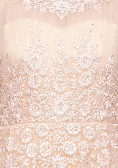 koskii blushing pink threadwork gown-Koskii