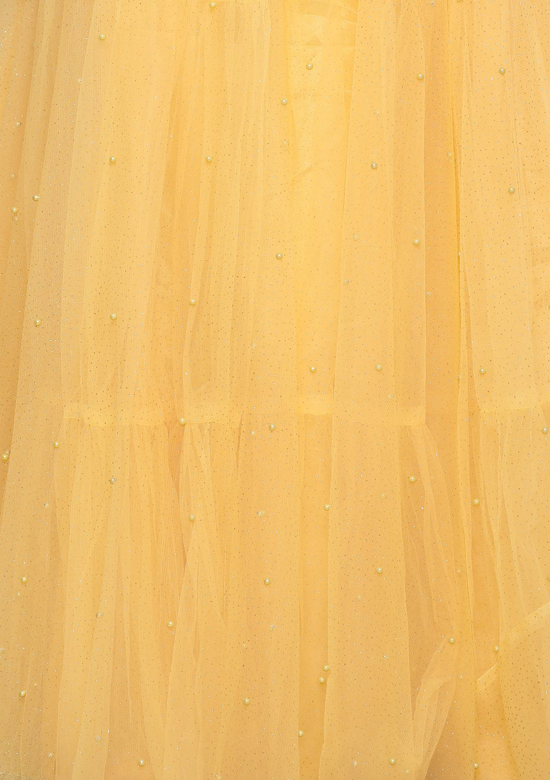 Yellow Shimmer Appliqu???Ìâ?å©d Silk Designer Lehenga-Koskii