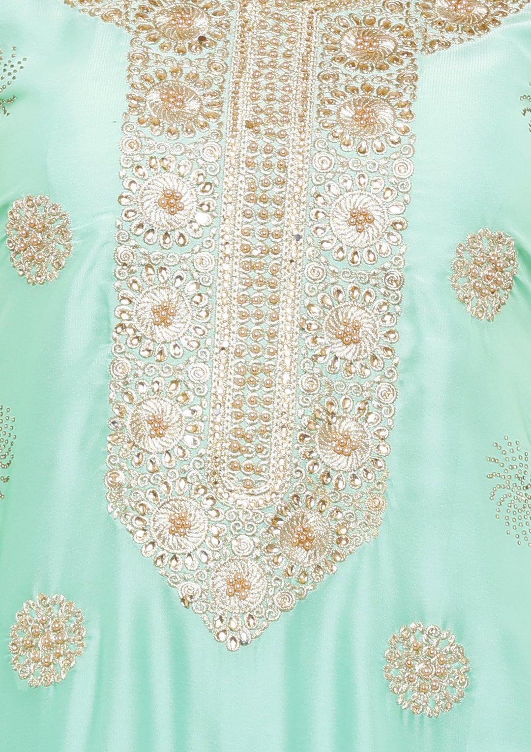Fern Green Zari Designer Salwar Suit-Koskii